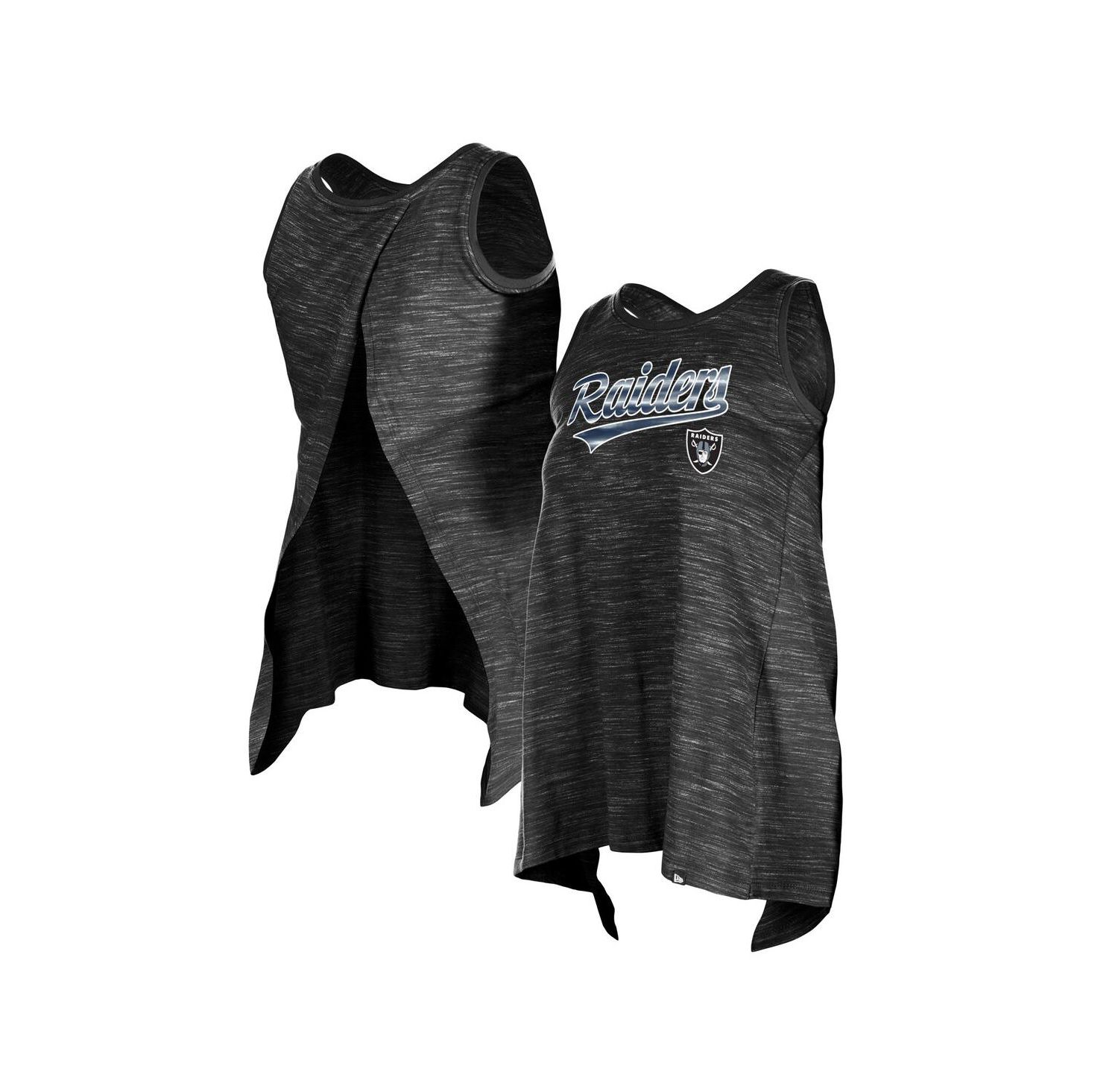 Women's Black Las Vegas Raiders Space Dye Active Tank Top