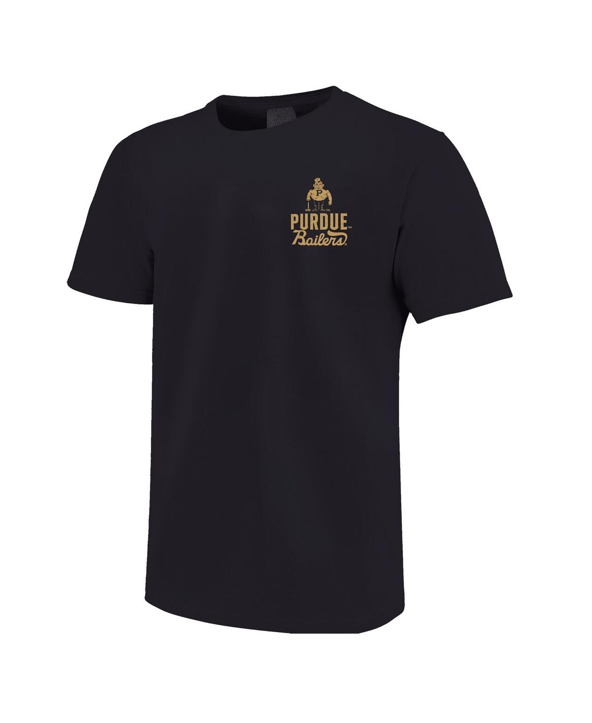 Image One Big Boys And Girls Black Purdue Boilermakers Comfort Colors Mascot Overlay T-shirt In Black