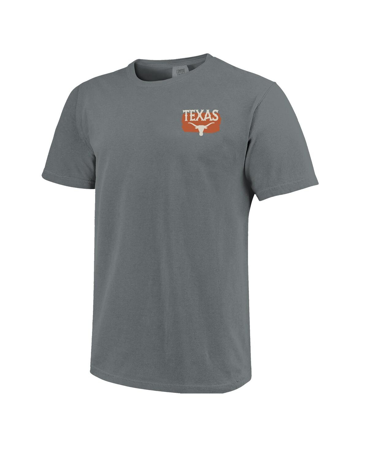 Image One Men's And Women's Gray Texas Longhorns Hyper Local House Mascot Built T-shirt In Gray