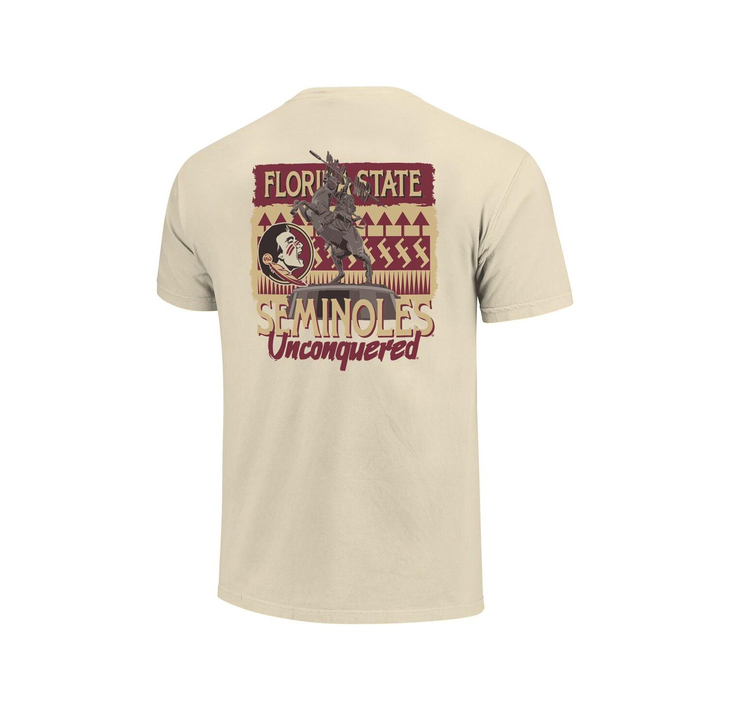 Men's and Women's Natural Florida State Seminoles Hyper Local Statue T-Shirt