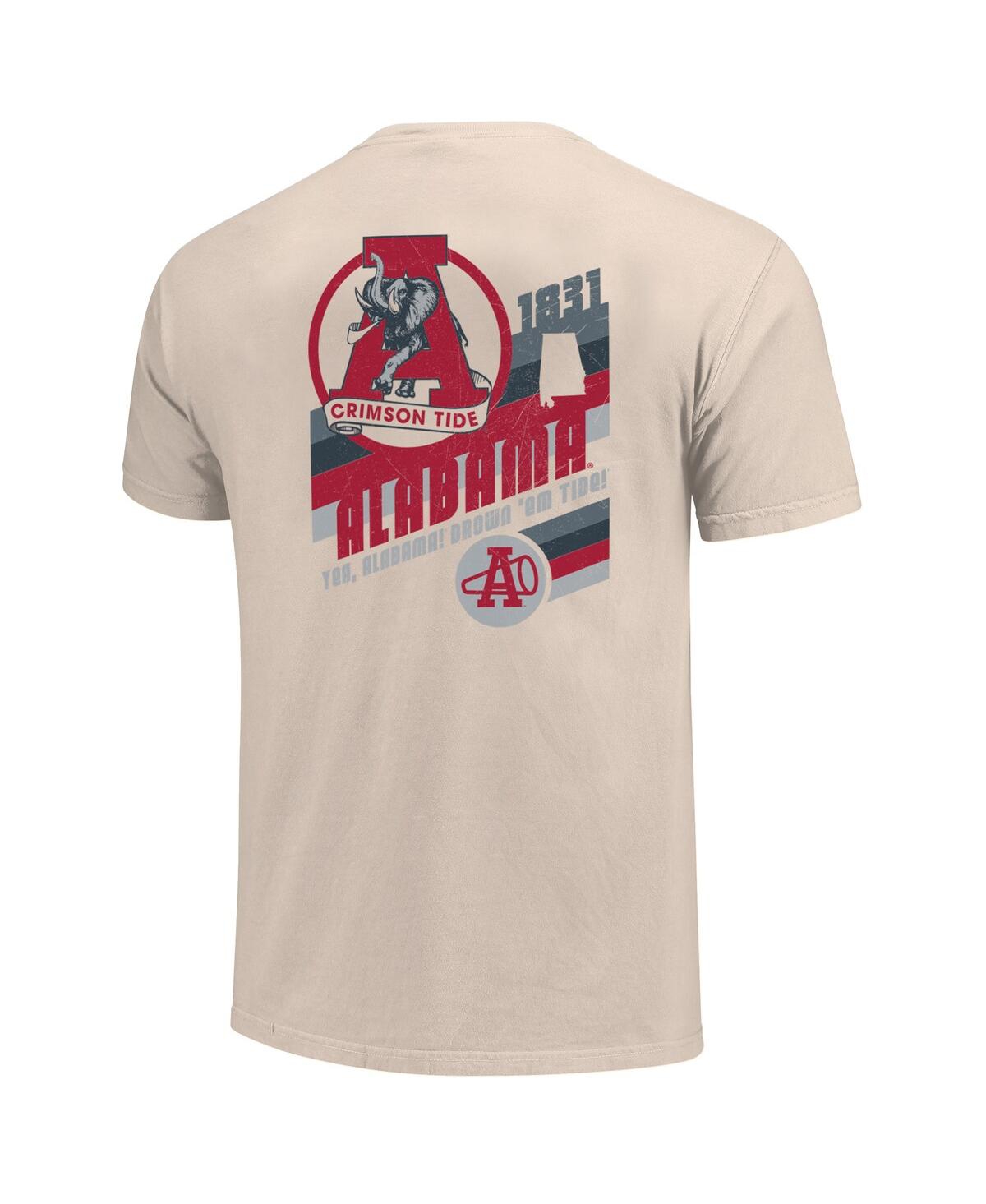 Image One Men's Natural Alabama Crimson Tide Big Tall Vault Vintage Logo Core T-shirt In Brown