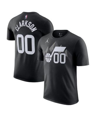 Jordan - Men's Clarkson Black Utah Jazz Statement Edition Name Number T-Shirt