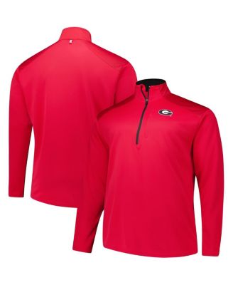 Fanatics - Men's Red Georgia Bulldogs Big Tall Defender Quarter-Zip Sweatshirt