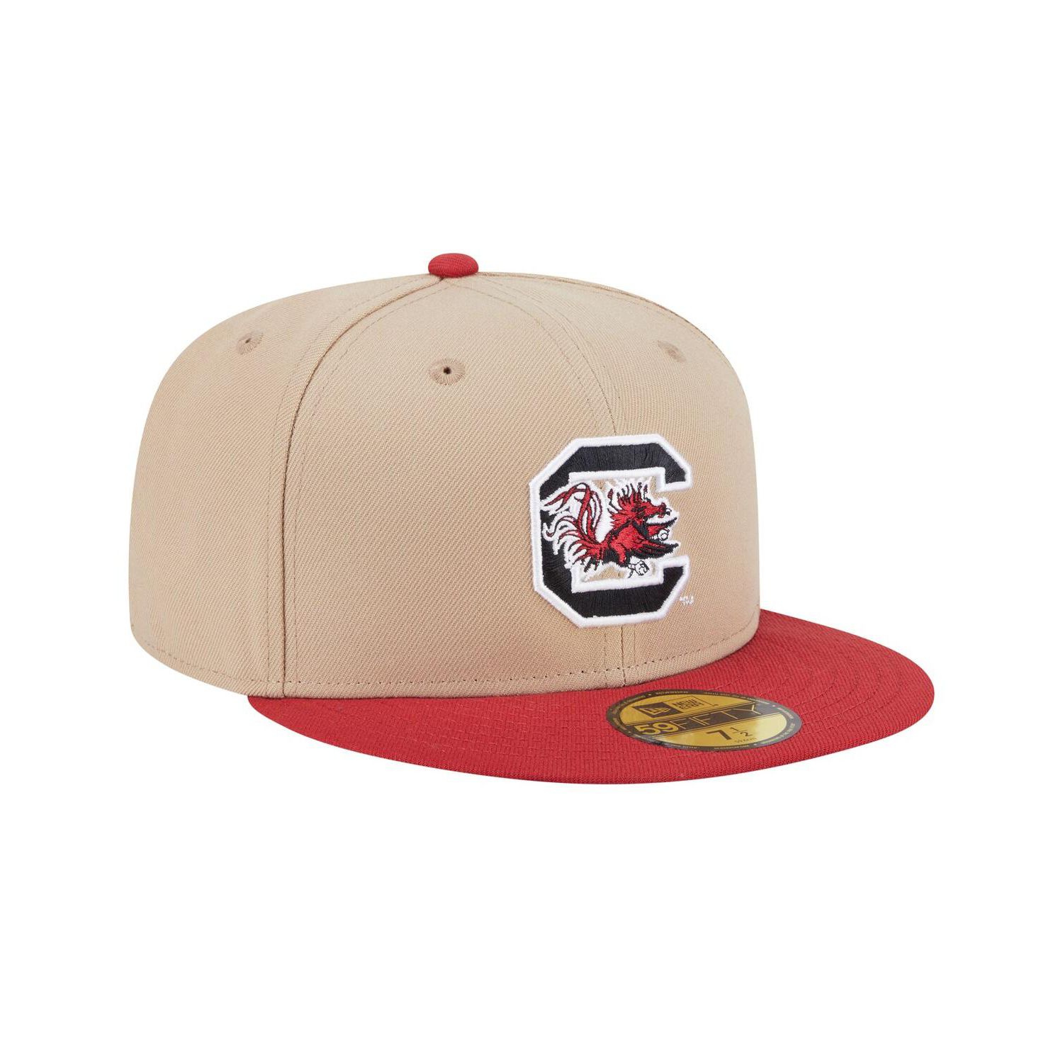 Men's Khaki South Carolina Gamecocks Two-Tone 59FIFTY Fitted Hat