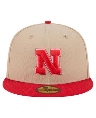 Men's Khaki Nebraska Huskers Two-Tone 59FIFTY Fitted Hat