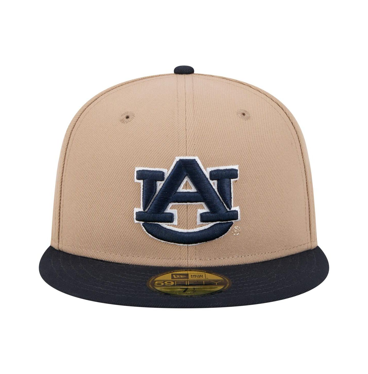 Мужская кепка New Era Khaki Auburn Tigers Two-Tone 59FIFTY Fitted Hat — фото 2