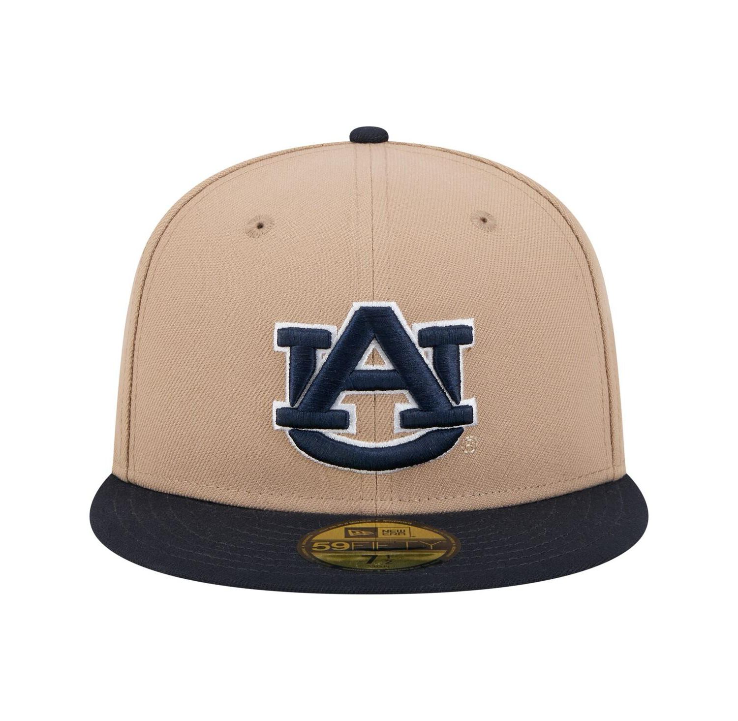 Men's Khaki Auburn Tigers Two-Tone 59FIFTY Fitted Hat