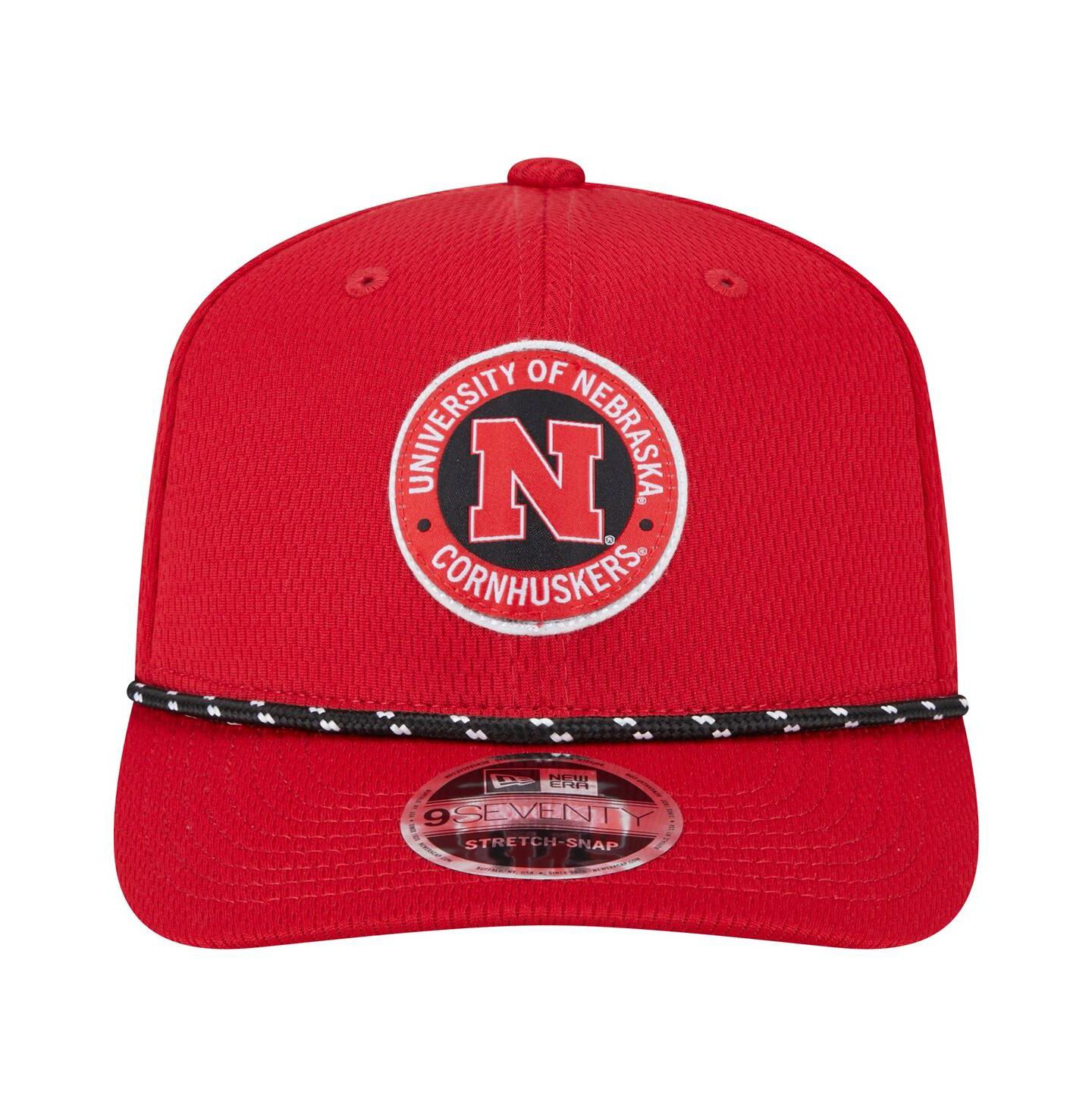 Мужской головной убор New Era Scarlet Nebraska Huskers Coolera 9SEVENTY Rope Stretch-Snap Hat — фото 2