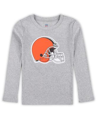 Preschool 2-Piece Heather Gray Cleveland Browns Long Sleeve T-Shirt and Pants Sleep Set