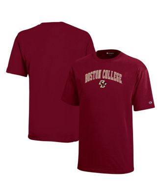 Champion - Big Boys and Girls Maroon Boston College Eagles Arch Over Logo T-Shirt
