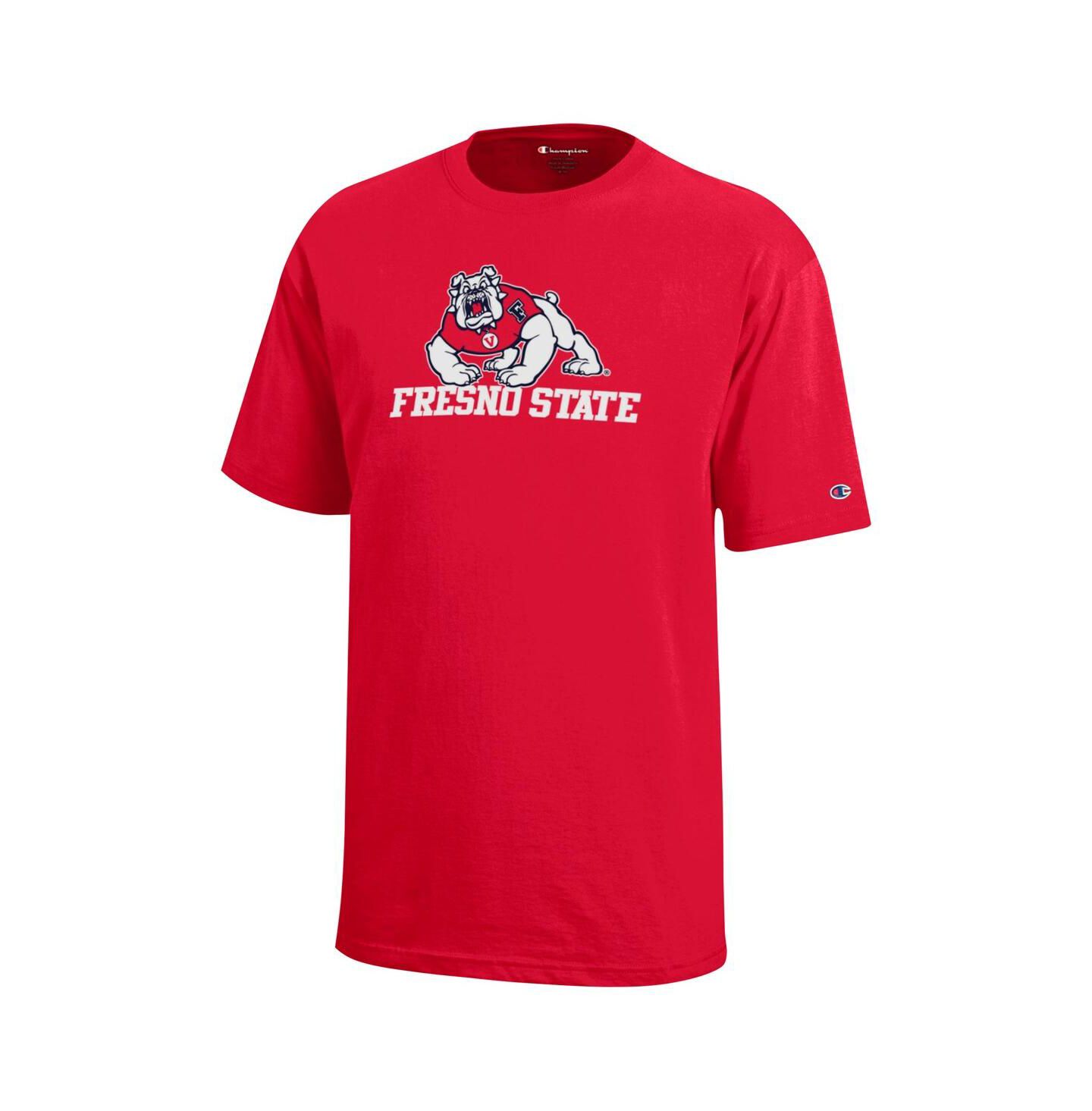 Детская футболка Champion Red Fresno State Bulldogs Arch Over Logo — фото 3