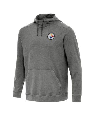 Men's Heather Black Pittsburgh Steelers Cloud Pullover Hoodie