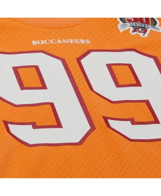 Men's Warren Sapp Orange Tampa Bay Buccaneers Retired Player Name Number Mesh T-Shirt