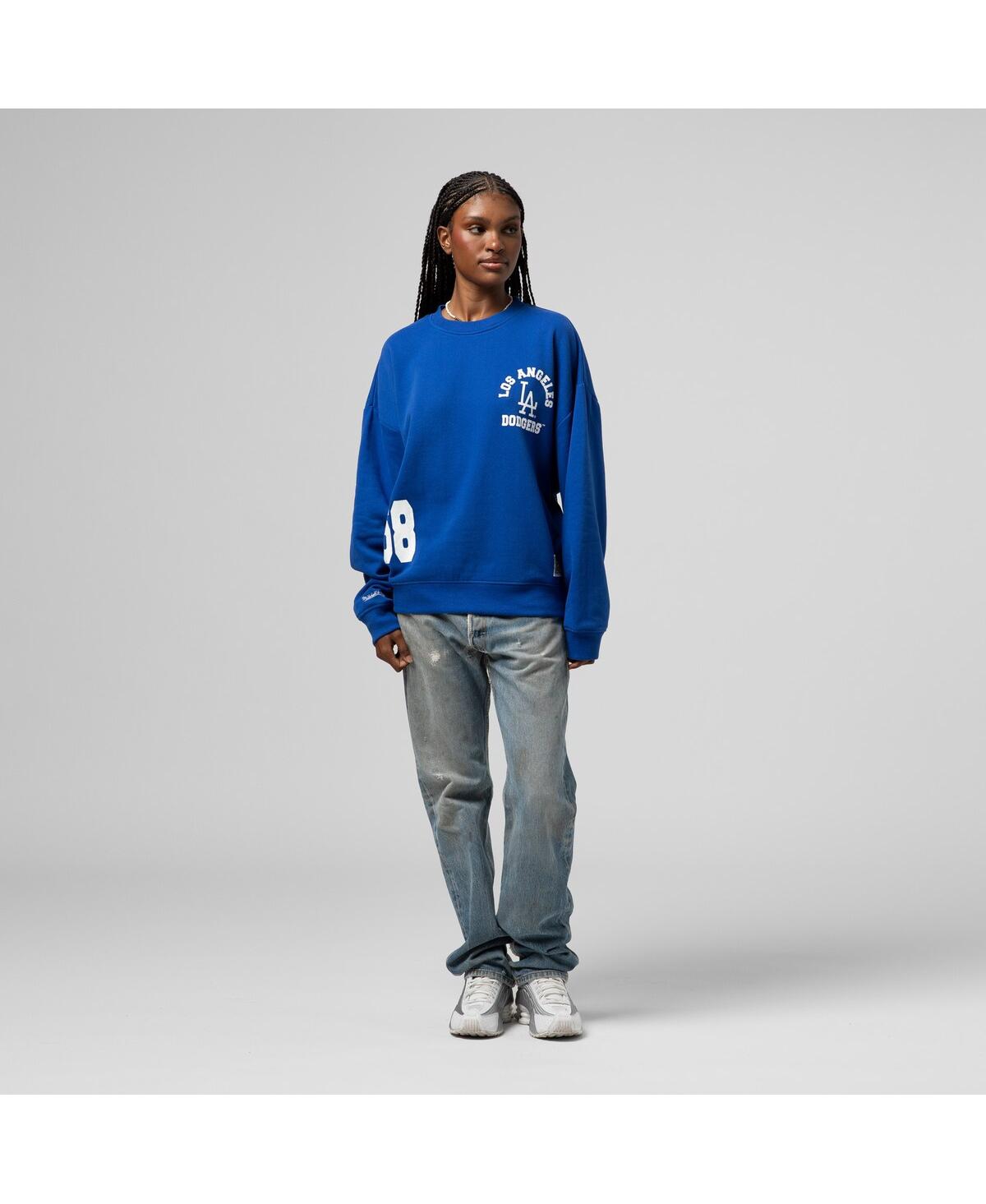 Mitchell & Ness Women's Royal Los Angeles Dodgers Cooperstown Collection Crewneck Sweatshirt In Multi