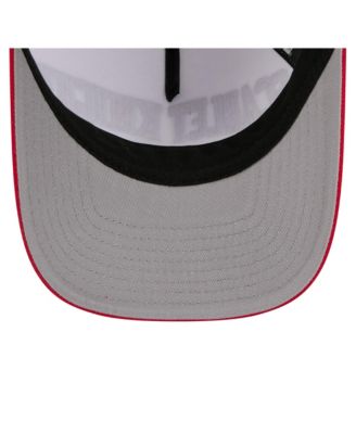 Men's White/Scarlet Rutgers Scarlet Knights Arch Two-Tone Rope 9FORTY A-Frame M-Crown Adjustable Hat