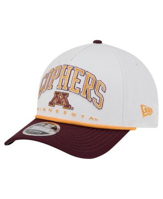 New Era - Men's White/Maroon Minnesota Golden Gophers Arch Two-Tone Rope 9FORTY A-Frame M-Crown Adjustable Hat