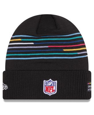 Men's Black Miami Dolphins 2025 NFL Crucial Catch Cuffed Knit Hat