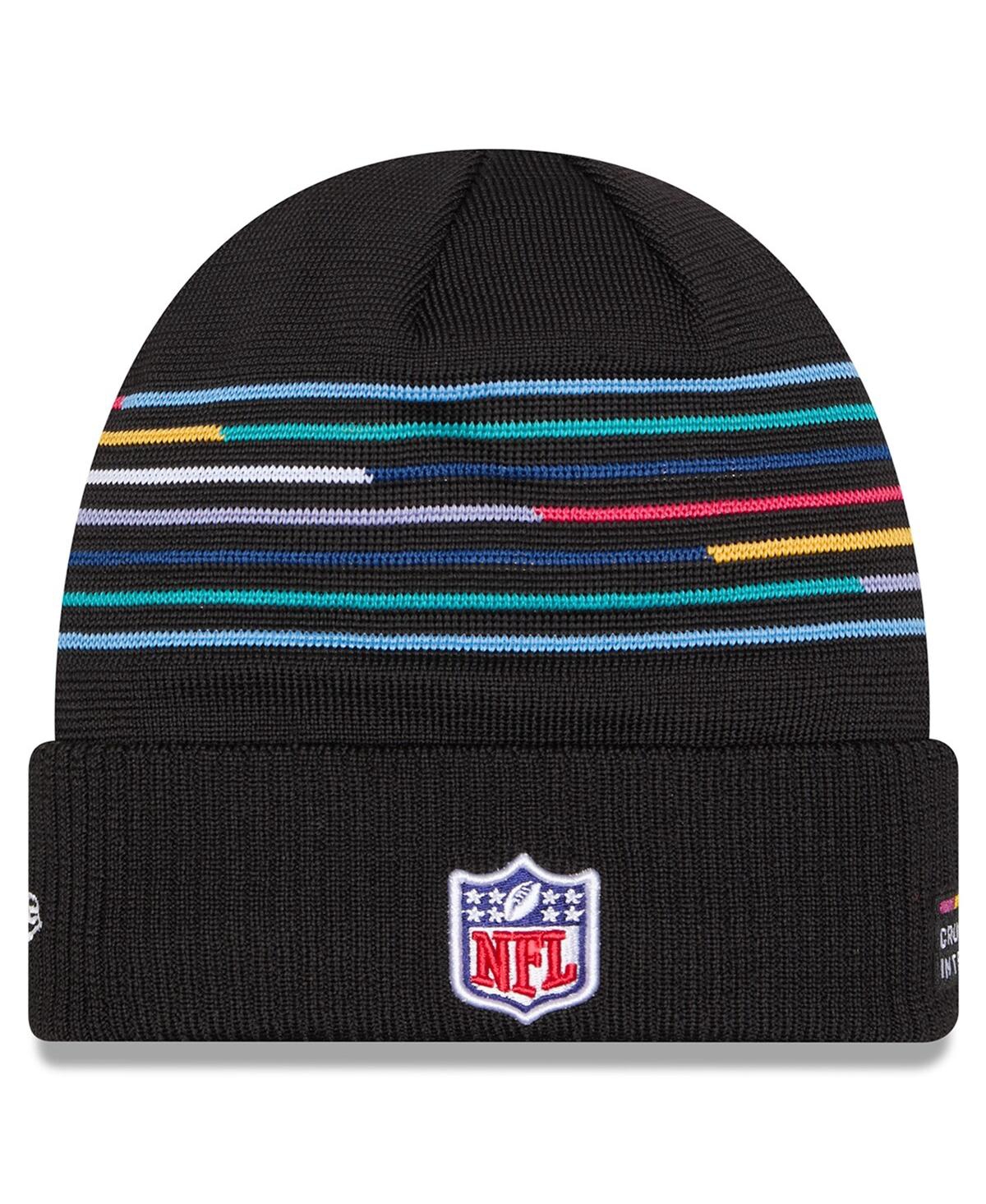 New Era Men's Black Detroit Lions 2025 Nfl Crucial Catch Cuffed Knit Hat
