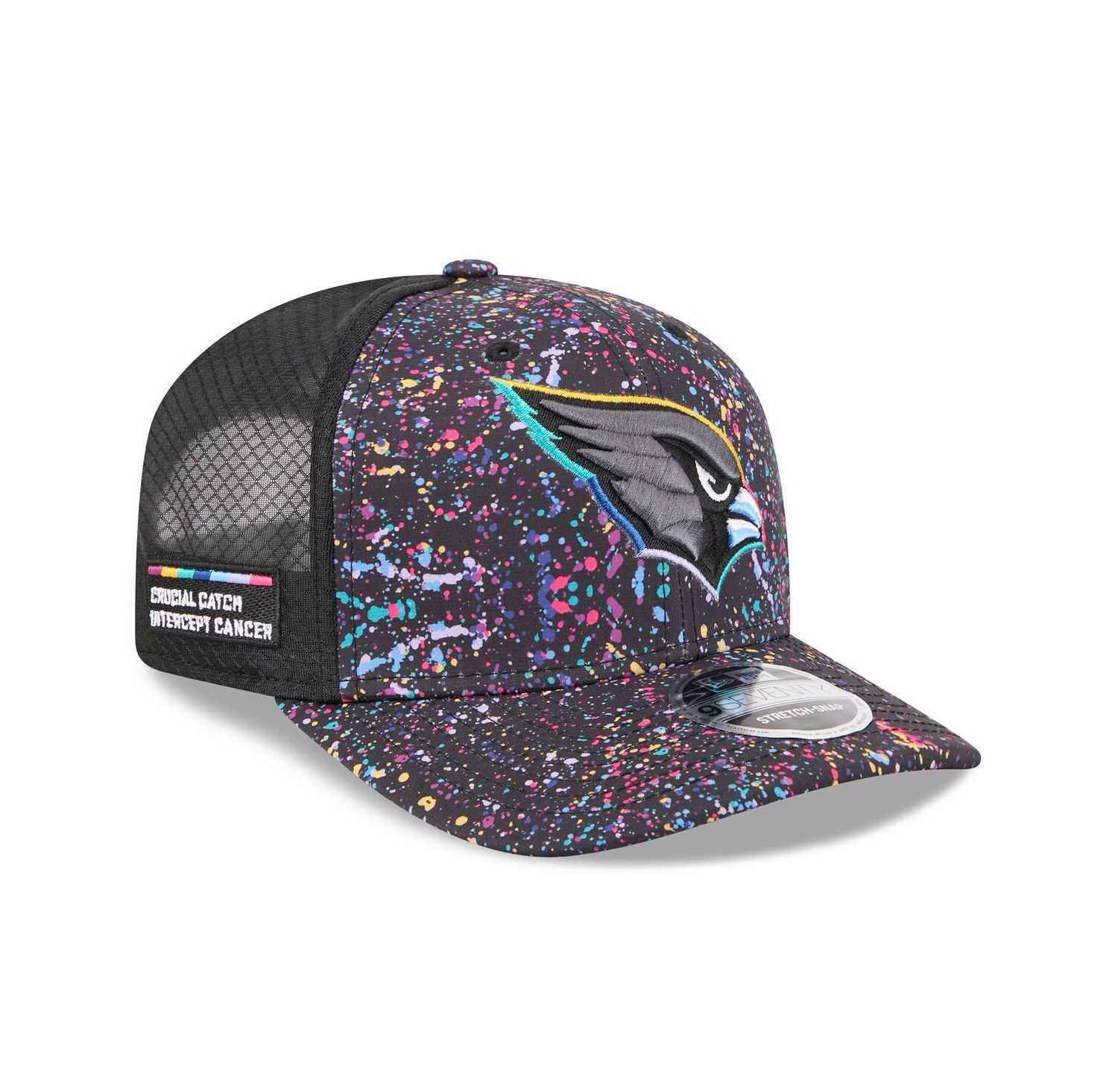 Men's Black Arizona Cardinals 2025 NFL Crucial Catch 9SEVENTY Adjustable Hat