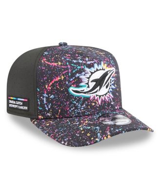 New Era - Men's Black Miami Dolphins 2025 NFL Crucial Catch A-Frame 9FIFTY Snapback Hat