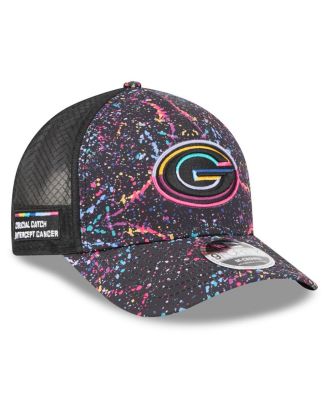 New Era - Big Boys and Girls Black Green Bay Packers 2025 NFL Crucial Catch 9FORTY Adjustable Hat