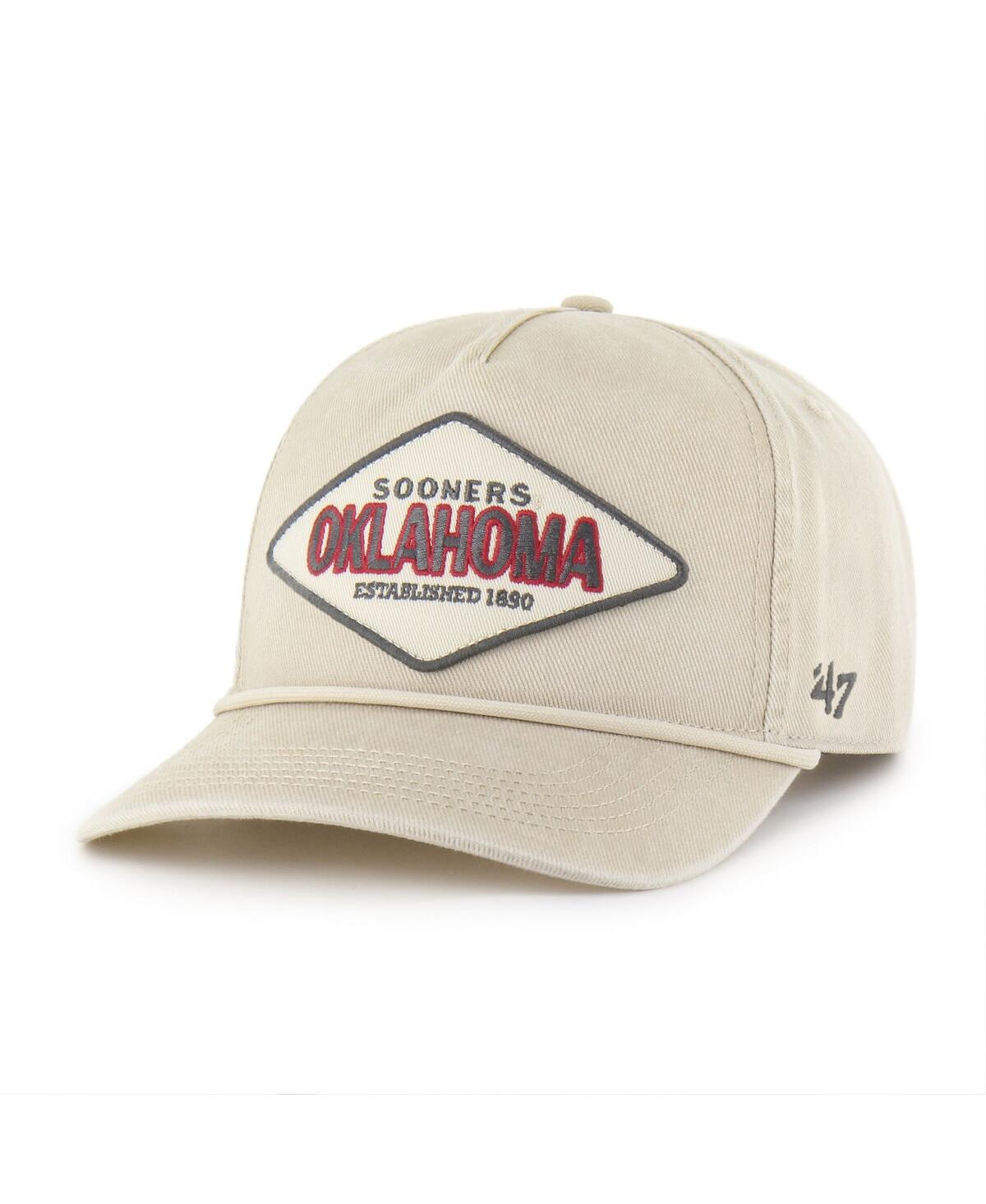 47 Brand Men's And Women's Cream Oklahoma Sooners Outdoorsmen Cairn Hitch Adjustable Hat In Brown