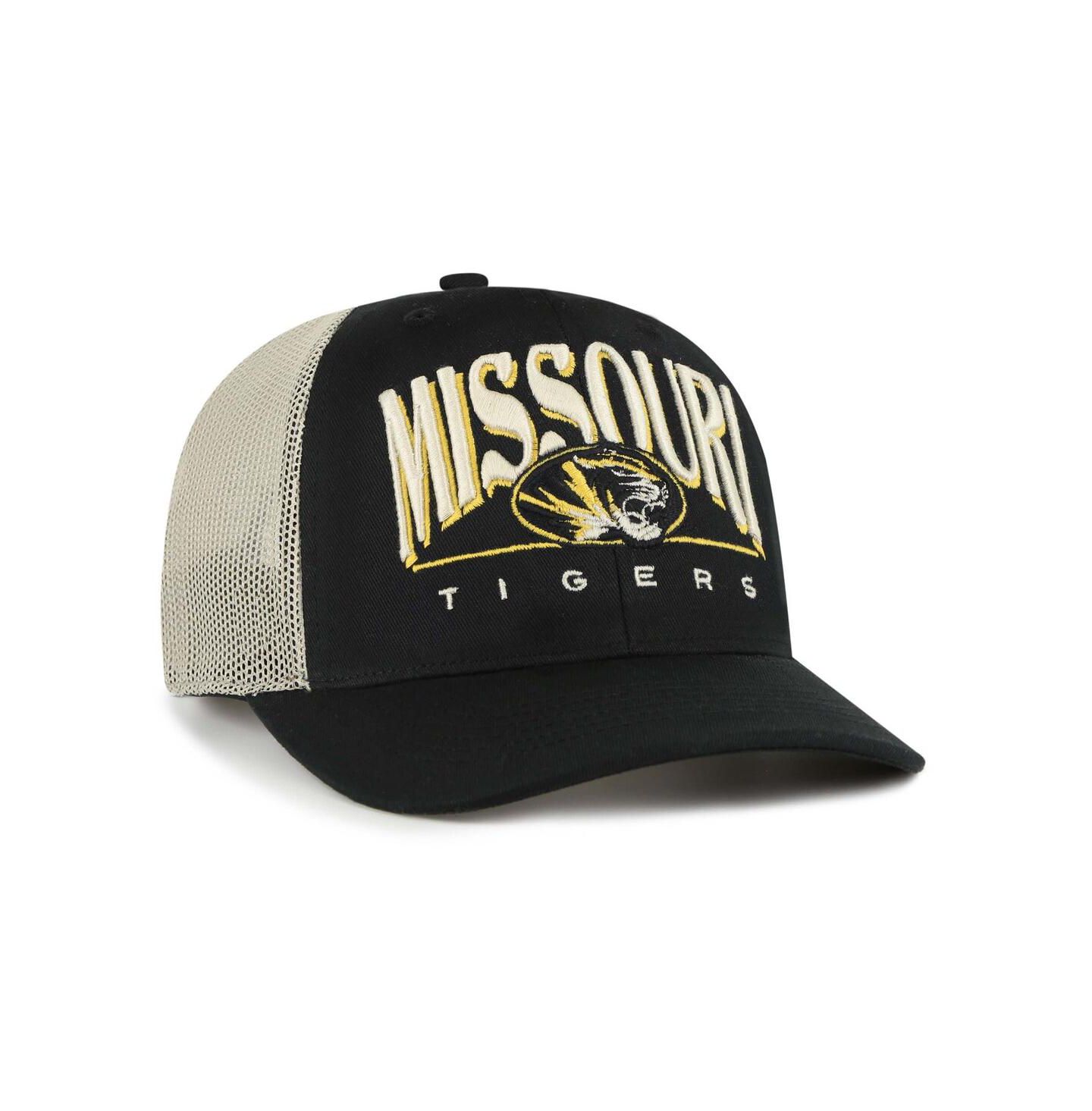 Мужская кепка '47 Brand Black Missouri Tigers Arid Adjustable Trucker Hat — фото 2
