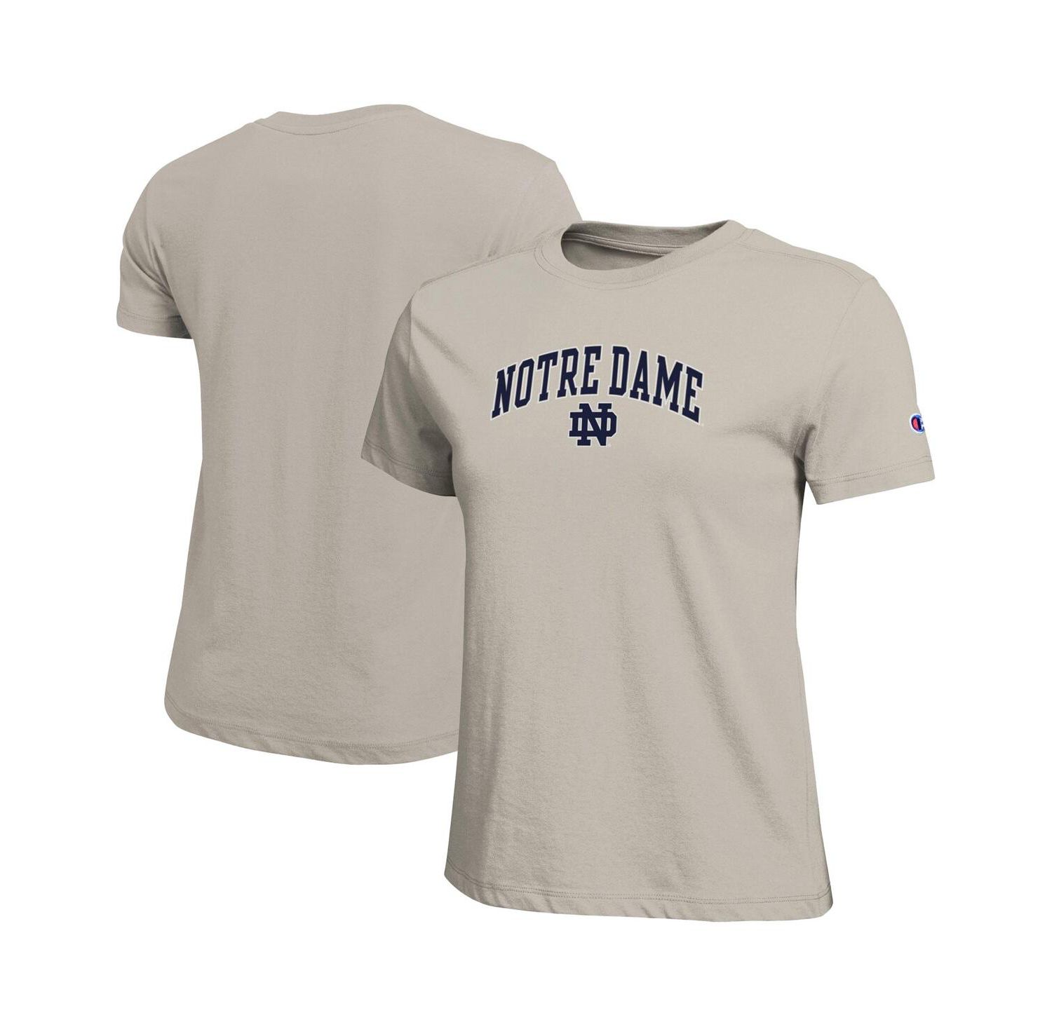 Women's Gold Notre Dame Fighting Irish Arched Over Logo T-Shirt