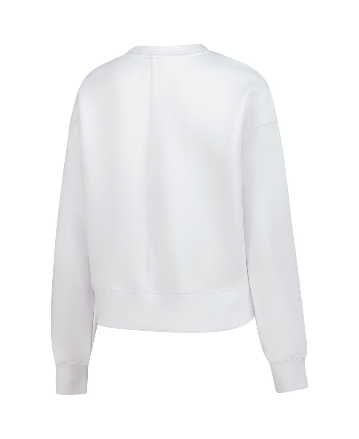 Levelwear Women'sâ White Uswnt Luxe Sponge Tri-blend Pullover Sweatshirt In White