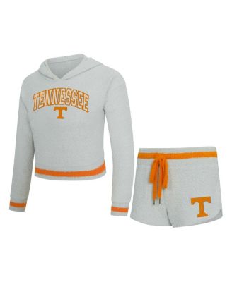 Concepts Sport - Women's Gray/Tennessee Orange Tennessee Volunteers Whitley Long Sleeve Hoodie Top and Shorts Set