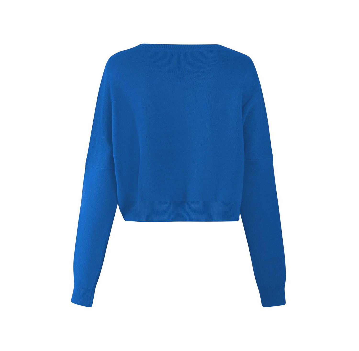 Women's Royal Florida Gators Oversized Cropped Ivy Knit Pullover Sweater