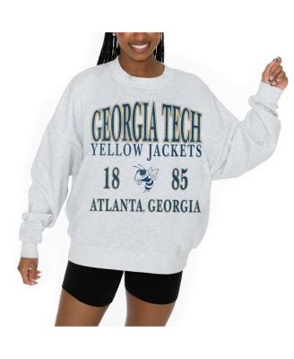 Gameday Couture - Women's Ash Georgia Tech Yellow Jackets Premium Fleece Pullover Sweatshirt