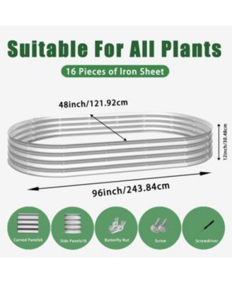 8x4x1ft Raised Garden Bed Kit