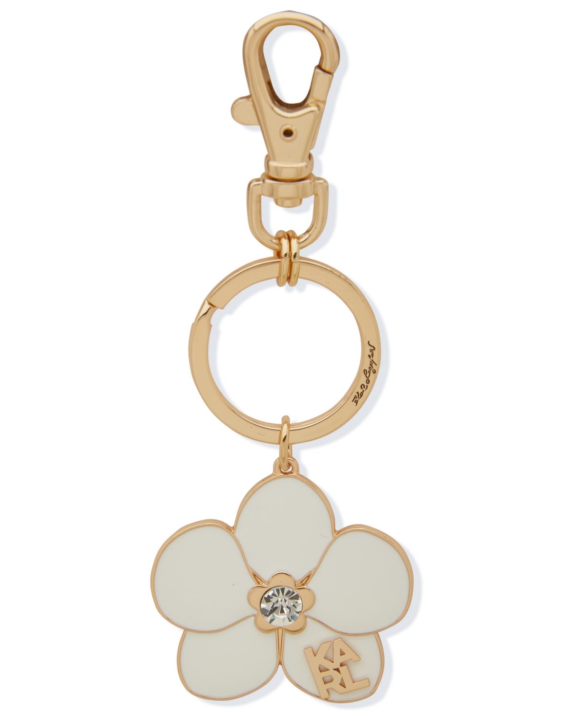 Karl Lagerfeld Orchid Charm Bag Keychain In Multi