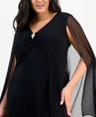Plus Size Capelet Sheath Dress