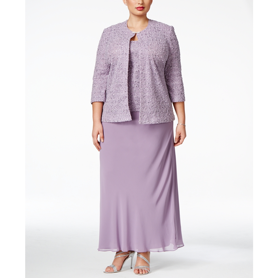 Alex Evening Plus Size Jacket And Evening Gown   Sweaters   Women