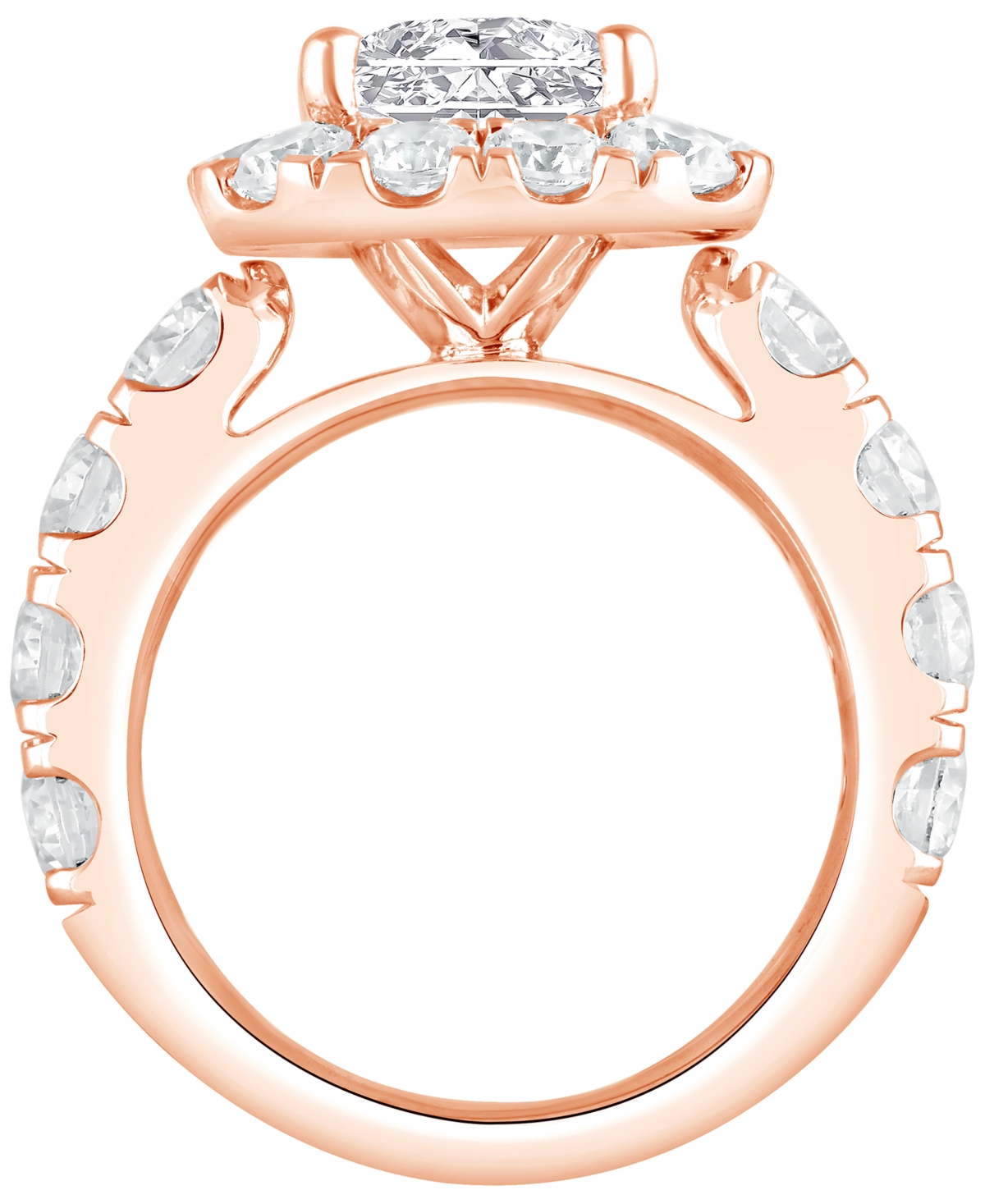Badgley Mischka Bagley Mischka Certified Lab Grown Diamond Emerald Halo Engagement Ring (8-3/4 Ct. T.w.) In 14k Gold In Gold