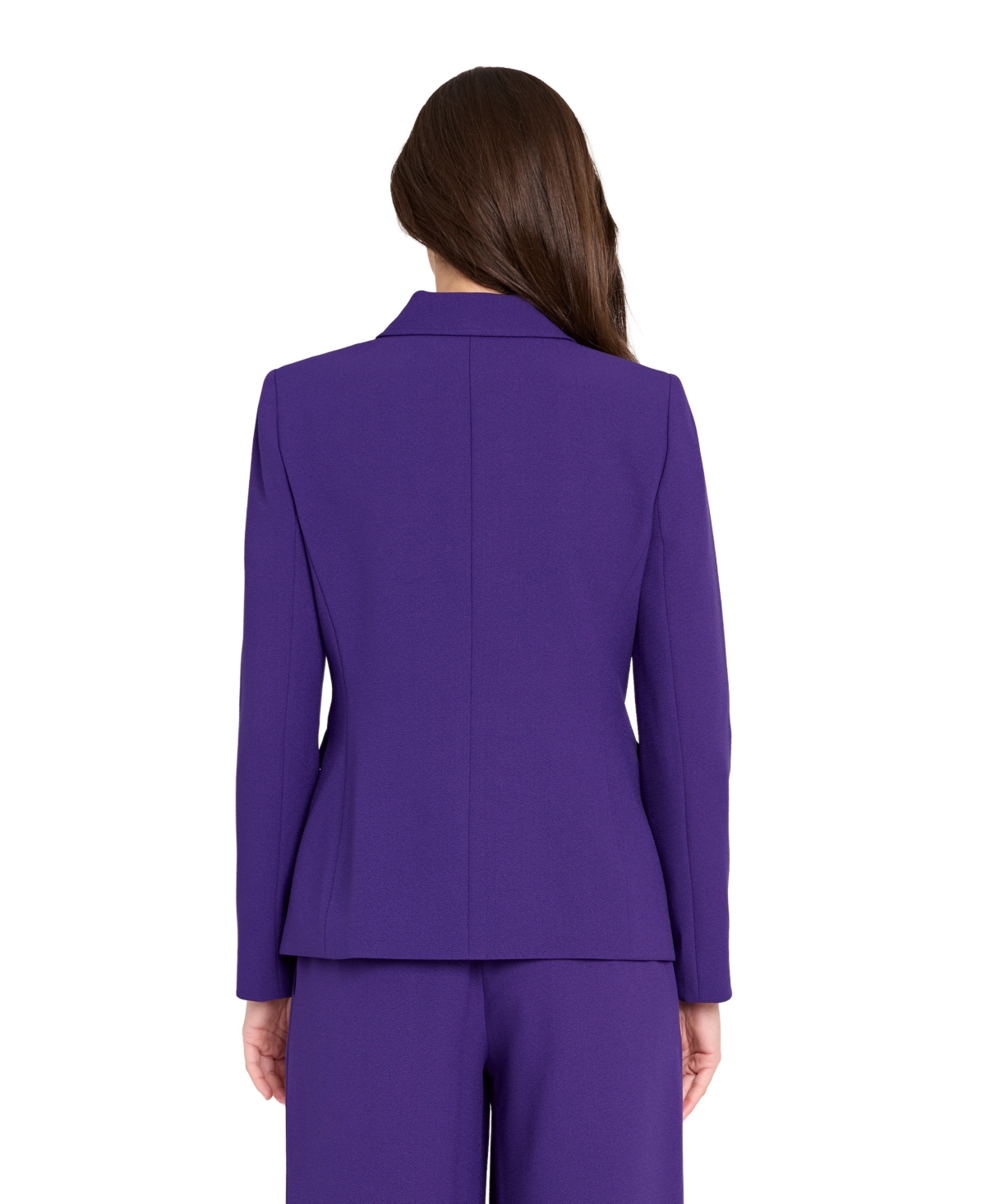 Tahari Asl Women's Peak Lapel One-button Jacket In Purple