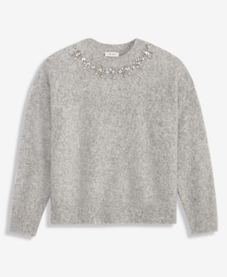 Women's Embellished Brushed Pullover Sweater, Macy's Exclusive