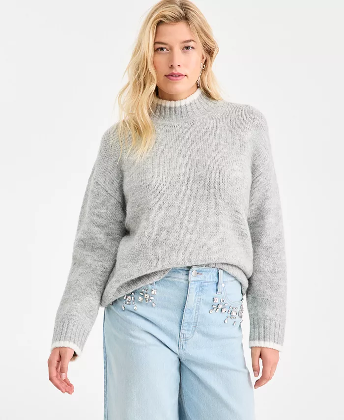 Women's Long-Sleeve Mock-Neck Sweater - thumbnail 5