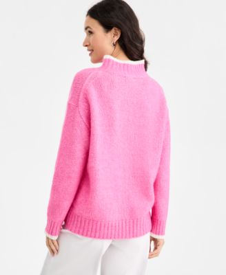 Women's Long-Sleeve Mock-Neck Sweater, Macy's Exclusive
