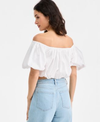 Women's Off Shoulder Bubble Top, Macy's Exclusive