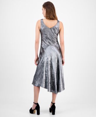 Women's Cowl Neck Satin Midi Dress