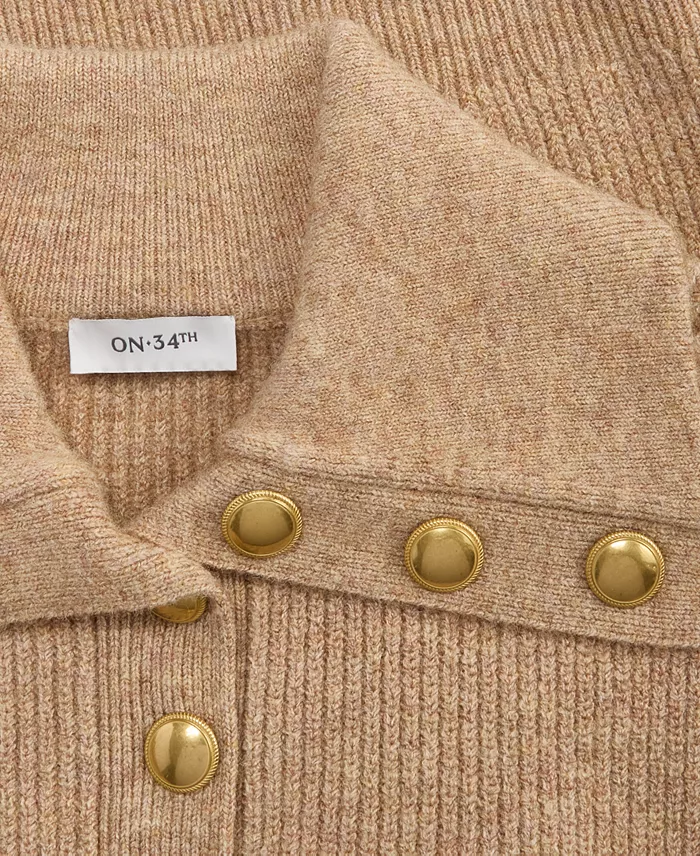 Women's Collared Button Pullover Sweater - thumbnail 8