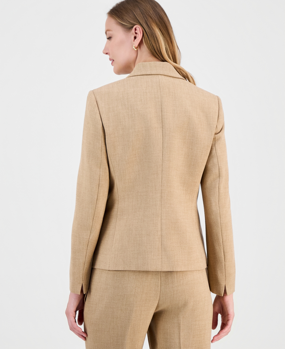 Kasper Women's Notched Collar One-button Blazer In Brown