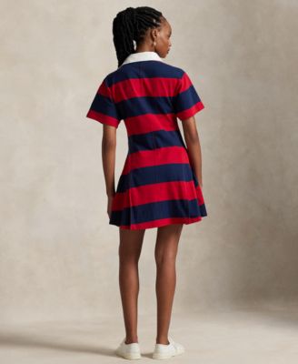 Polo Ralph Lauren Women's Striped Cotton Jersey Rugby Dress