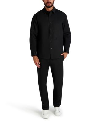 Men's Houndstooth Pattern Utility Jacket