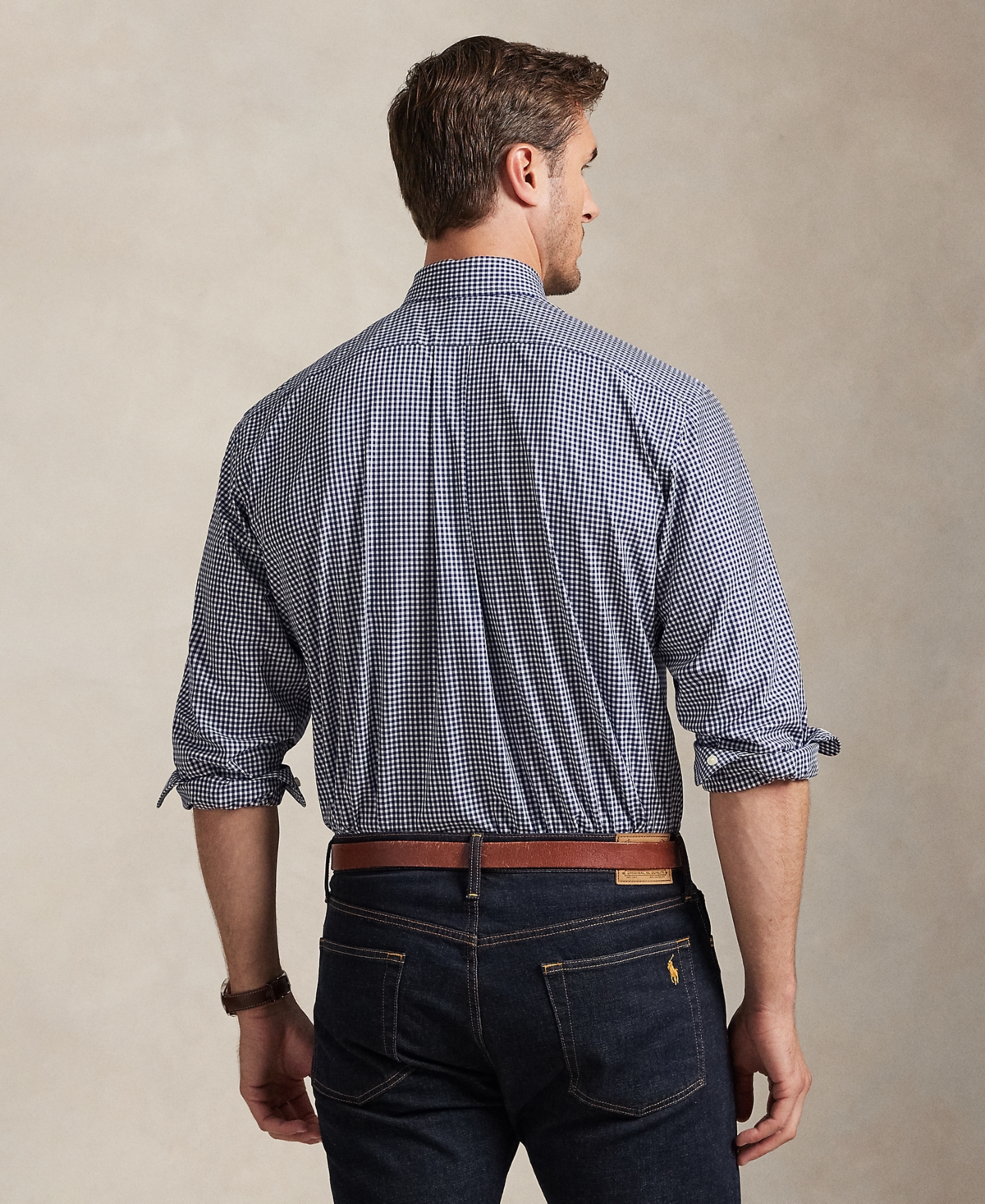Polo Ralph Lauren Ralph Lauren Gingham Stretch Poplin Shirt In Blue