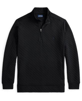 Men's B&T Long Sleeve Quilted Double-Knit Jersey Pull-On Sweater