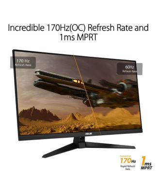 VG32AQA1A 31.5" WQHD Gaming Monitor, 2560x1440, VA Panel, 170Hz, 1ms, Adaptive Sync, FreeSync Premium, 300 nits, 16.7M colors.